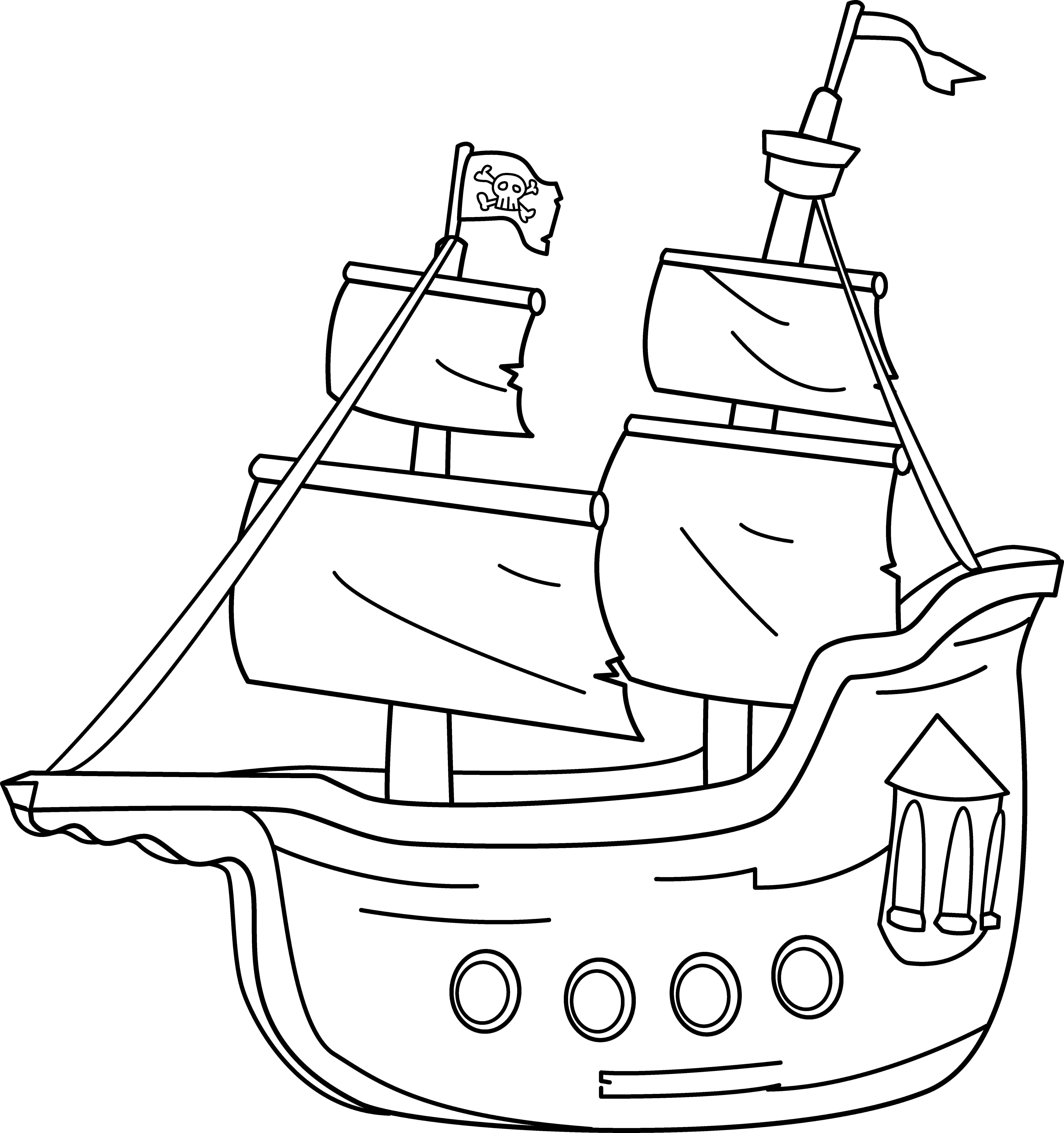 ぬりえページ: 海賊船 (交通機関) #138245 - 無料の印刷可能なぬりえページ
