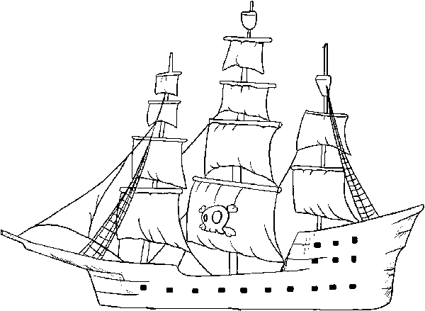 ぬりえページ: 海賊船 (交通機関) #138251 - 無料の印刷可能なぬりえページ