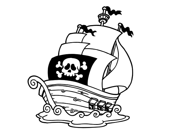 ぬりえページ: 海賊船 (交通機関) #138263 - 無料の印刷可能なぬりえページ