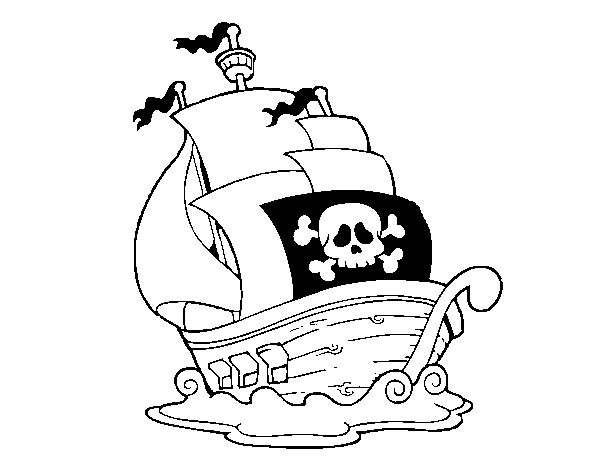 ぬりえページ: 海賊船 (交通機関) #138273 - 無料の印刷可能なぬりえページ