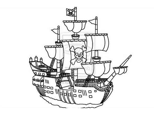 ぬりえページ: 海賊船 (交通機関) #138305 - 無料の印刷可能なぬりえページ