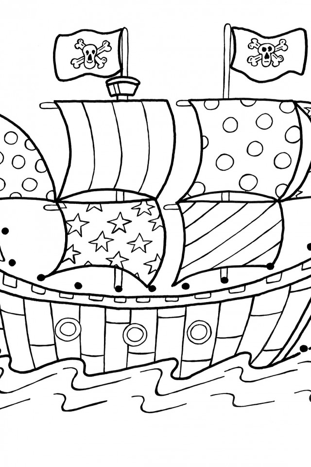 ぬりえページ: 海賊船 (交通機関) #138345 - 無料の印刷可能なぬりえページ
