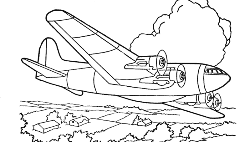 ぬりえページ: 飛行機 (交通機関) #134933 - 無料の印刷可能なぬりえページ