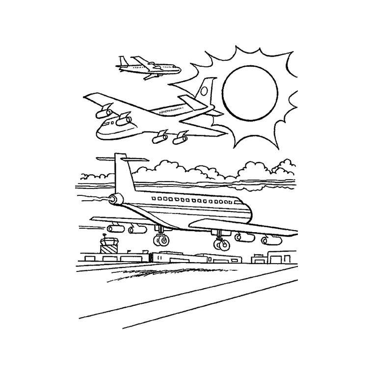 ぬりえページ: 飛行機 (交通機関) #134949 - 無料の印刷可能なぬりえページ