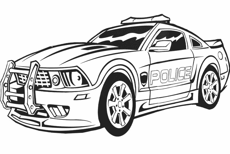 ぬりえページ: 警察車両 (交通機関) #142938 - 無料の印刷可能なぬりえページ