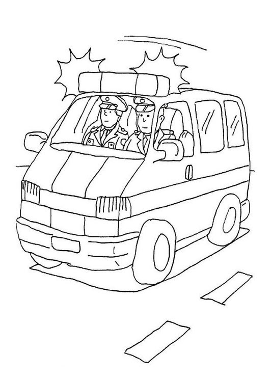 ぬりえページ: 警察車両 (交通機関) #142940 - 無料の印刷可能なぬりえページ