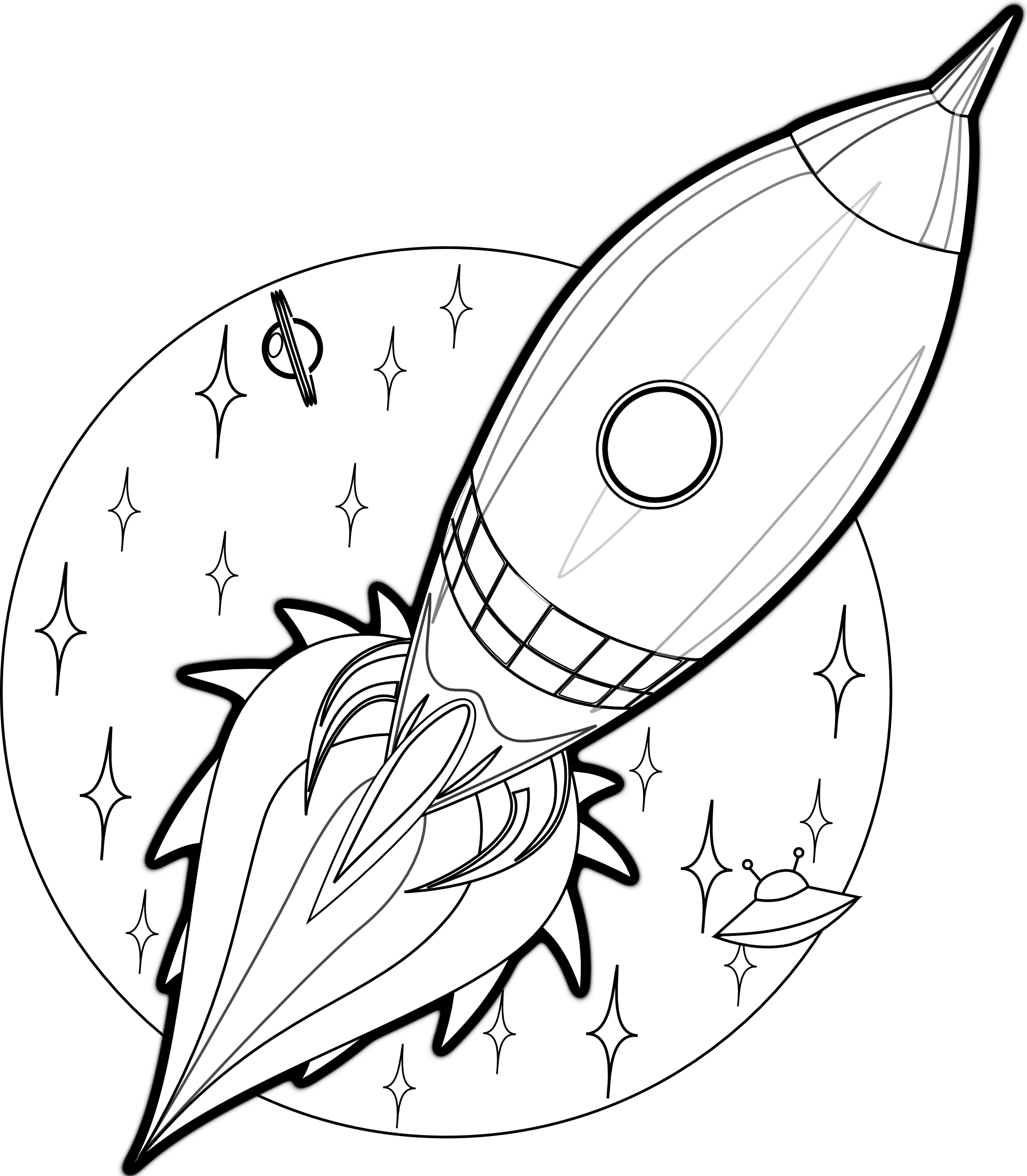 ぬりえページ: ロケット (交通機関) #140076 - 無料の印刷可能なぬりえページ