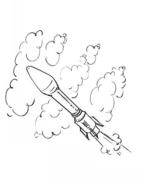 ぬりえページ: ロケット (交通機関) #140110 - 無料の印刷可能なぬりえページ