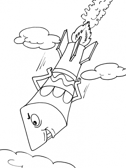 ぬりえページ: ロケット (交通機関) #140124 - 無料の印刷可能なぬりえページ