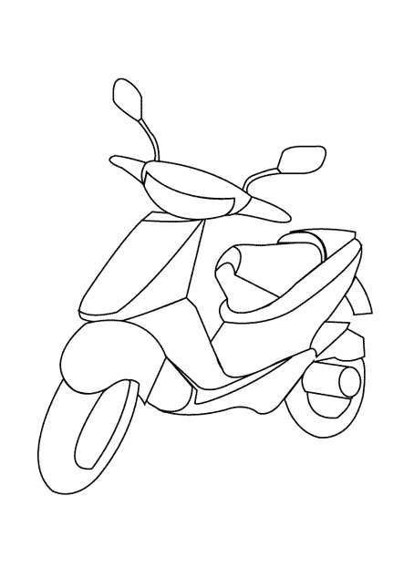ぬりえページ: オートバイ (交通機関) #139531 - 無料の印刷可能なぬりえページ