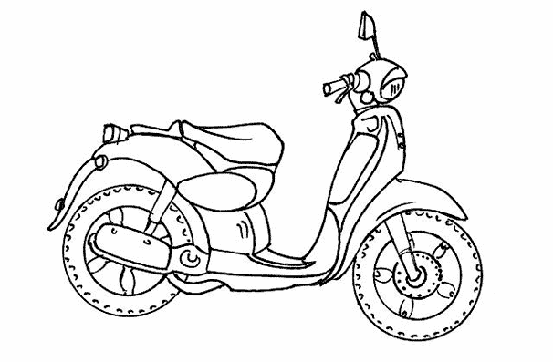 ぬりえページ: オートバイ (交通機関) #139537 - 無料の印刷可能なぬりえページ