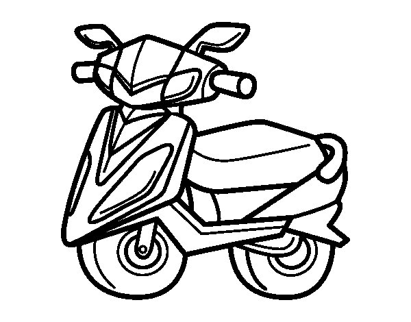 ぬりえページ: オートバイ (交通機関) #139541 - 無料の印刷可能なぬりえページ