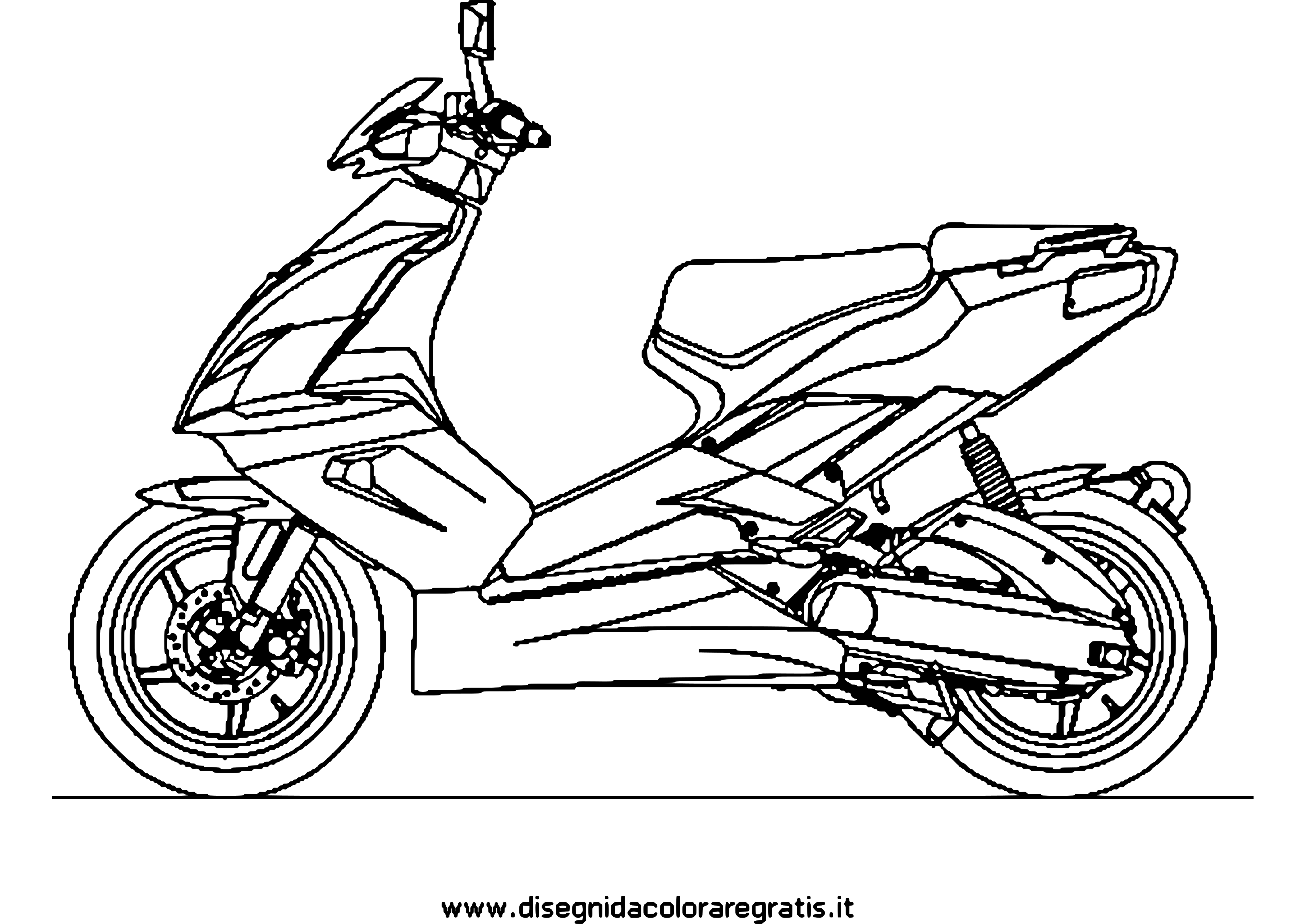 ぬりえページ: オートバイ (交通機関) #139542 - 無料の印刷可能なぬりえページ
