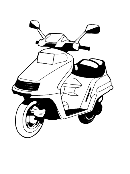 ぬりえページ: オートバイ (交通機関) #139544 - 無料の印刷可能なぬりえページ