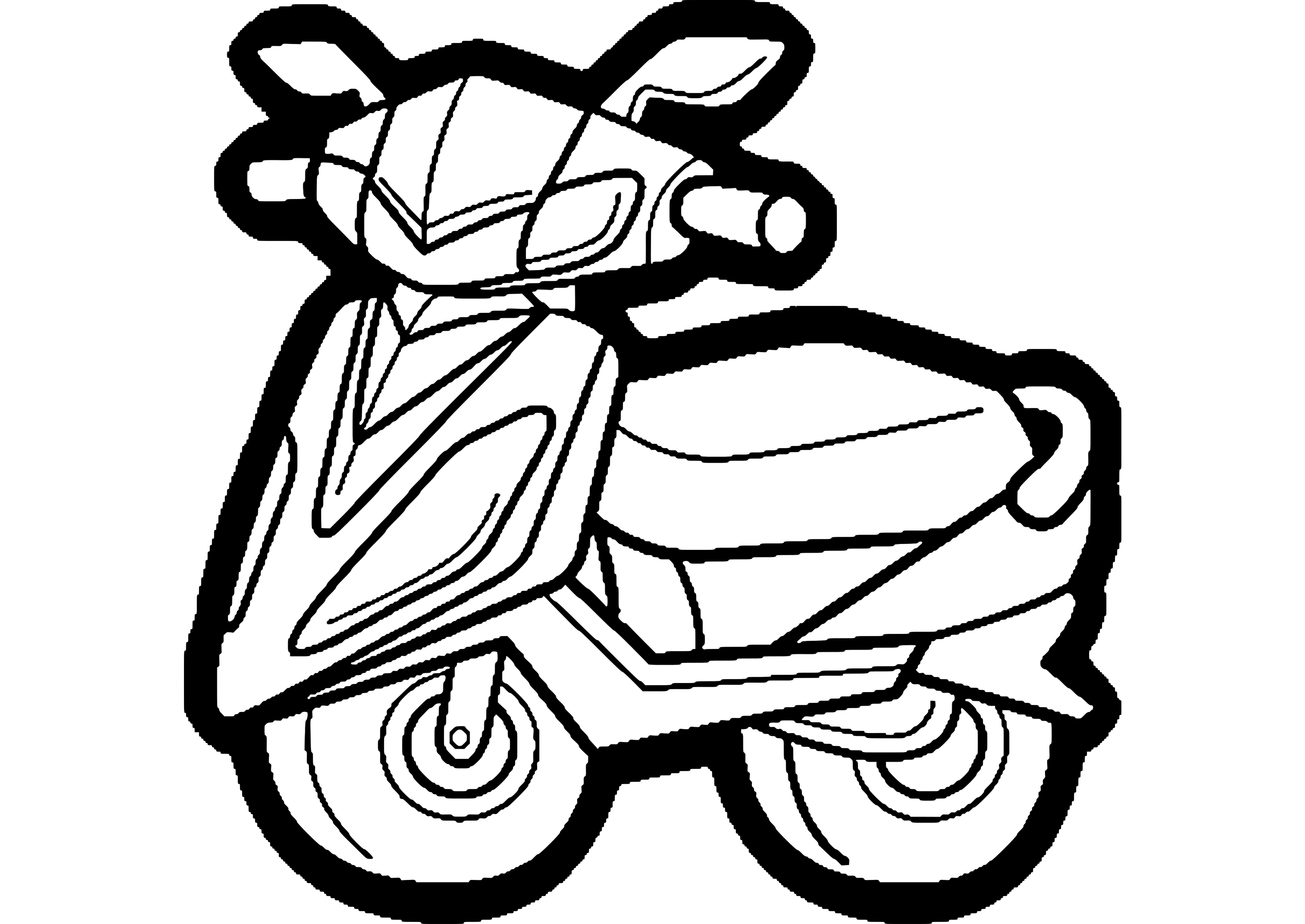 ぬりえページ: オートバイ (交通機関) #139550 - 無料の印刷可能なぬりえページ