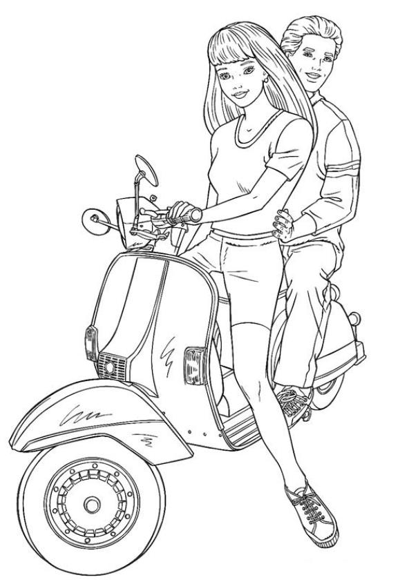 ぬりえページ: オートバイ (交通機関) #139557 - 無料の印刷可能なぬりえページ