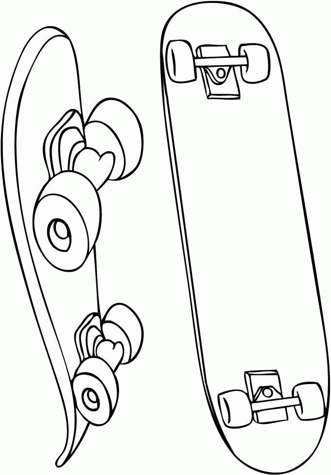 ぬりえページ: スケートボード / スケボー (交通機関) #139291 - 無料の印刷可能なぬりえページ