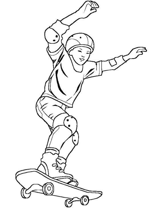 ぬりえページ: スケートボード / スケボー (交通機関) #139296 - 無料の印刷可能なぬりえページ