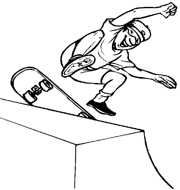 ぬりえページ: スケートボード / スケボー (交通機関) #139297 - 無料の印刷可能なぬりえページ