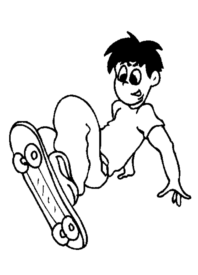 ぬりえページ: スケートボード / スケボー (交通機関) #139306 - 無料の印刷可能なぬりえページ