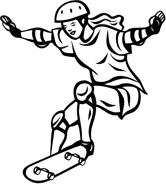 ぬりえページ: スケートボード / スケボー (交通機関) #139309 - 無料の印刷可能なぬりえページ