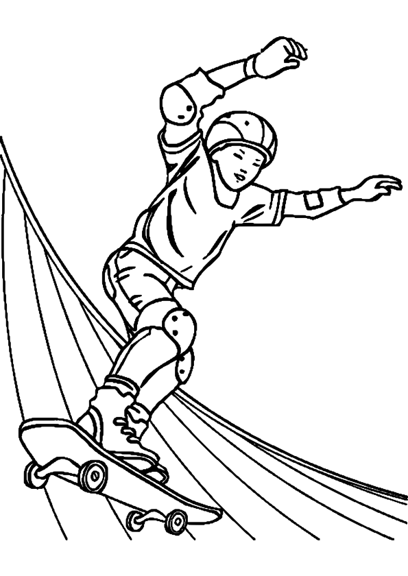 ぬりえページ: スケートボード / スケボー (交通機関) #139314 - 無料の印刷可能なぬりえページ