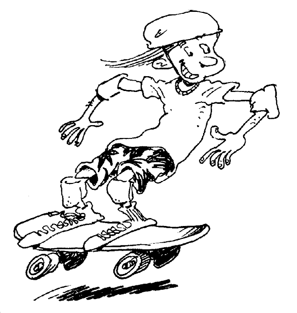 ぬりえページ: スケートボード / スケボー (交通機関) #139320 - 無料の印刷可能なぬりえページ