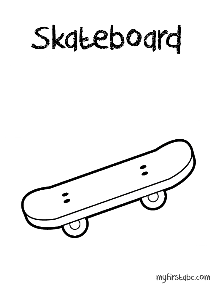 ぬりえページ: スケートボード / スケボー (交通機関) #139326 - 無料の印刷可能なぬりえページ