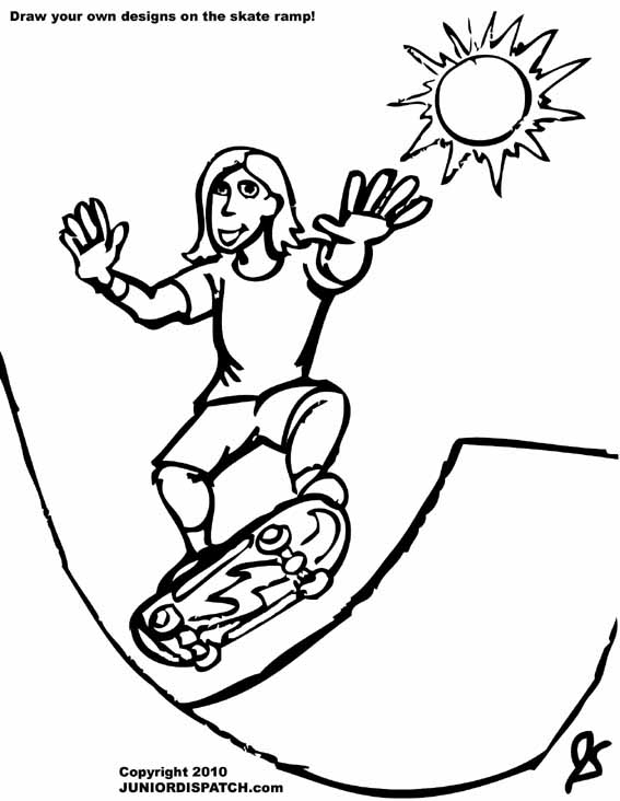 ぬりえページ: スケートボード / スケボー (交通機関) #139379 - 無料の印刷可能なぬりえページ