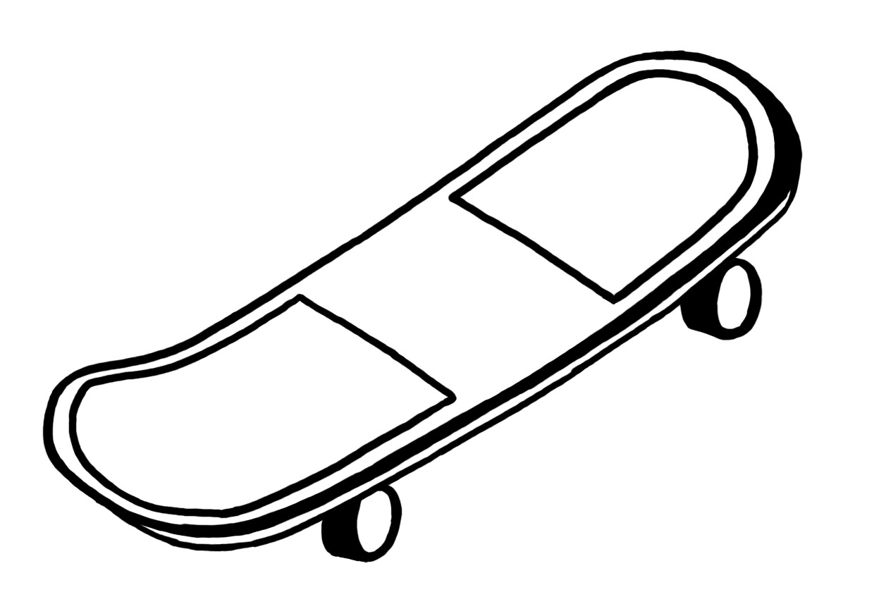ぬりえページ: スケートボード / スケボー (交通機関) #139392 - 無料の印刷可能なぬりえページ