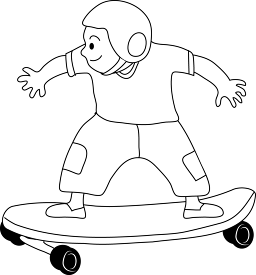 ぬりえページ: スケートボード / スケボー (交通機関) #139393 - 無料の印刷可能なぬりえページ