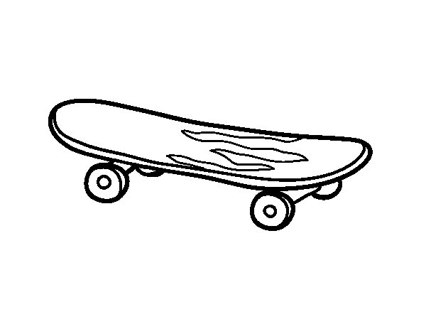 ぬりえページ: スケートボード / スケボー (交通機関) #139410 - 無料の印刷可能なぬりえページ