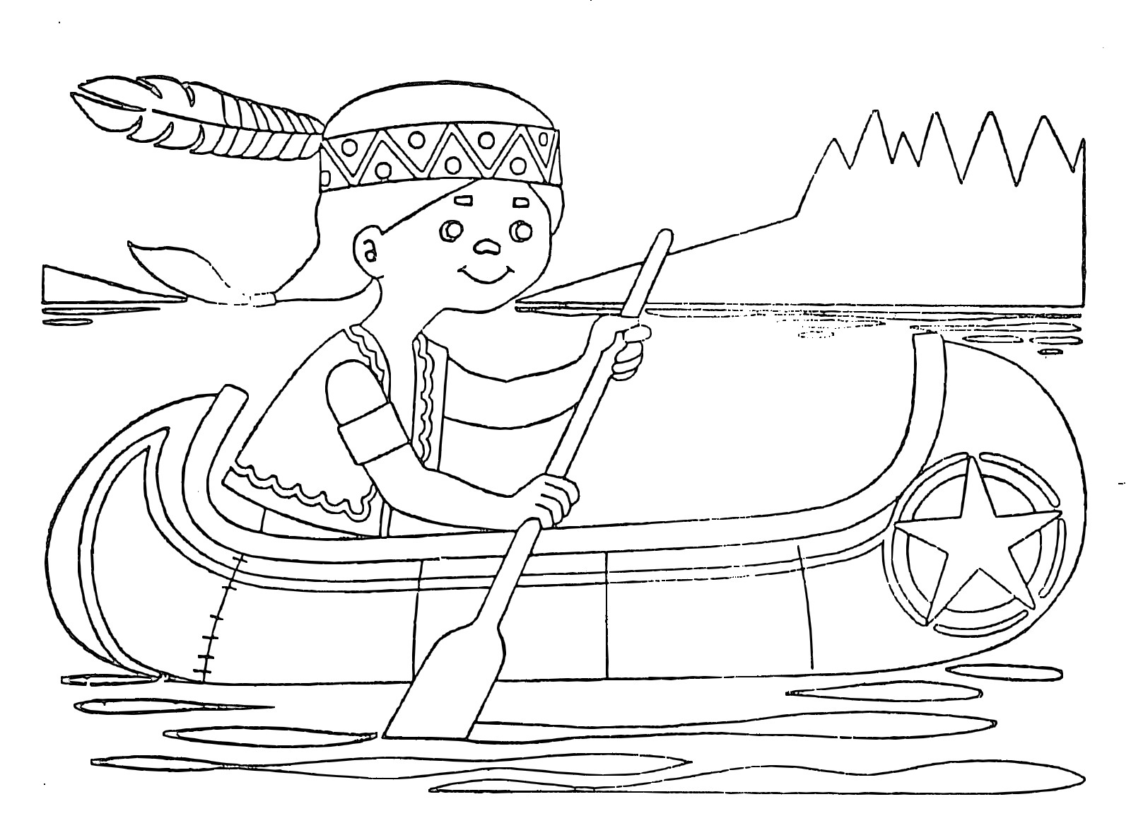 ぬりえページ: カヌー・手漕ぎボート (交通機関) #142197 - 無料の印刷可能なぬりえページ
