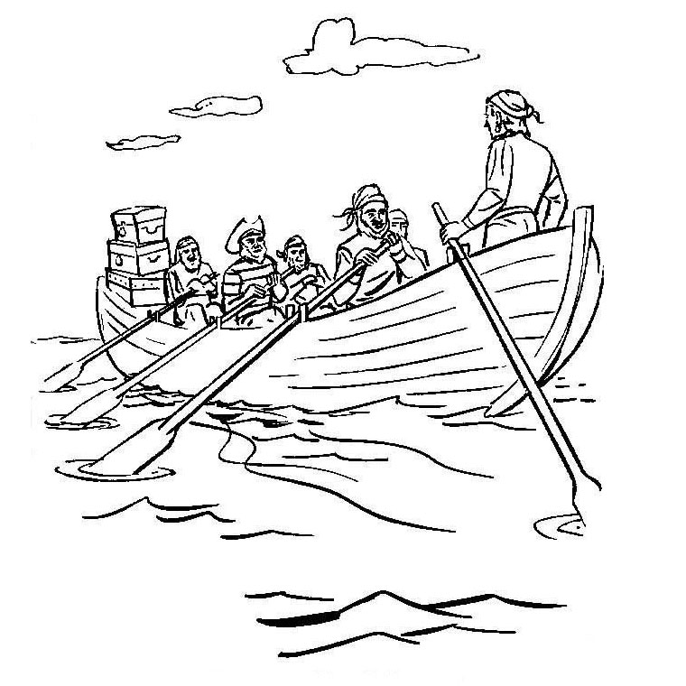 ぬりえページ: カヌー・手漕ぎボート (交通機関) #142217 - 無料の印刷可能なぬりえページ