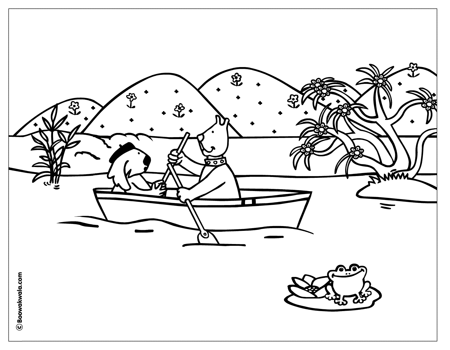 ぬりえページ: カヌー・手漕ぎボート (交通機関) #142317 - 無料の印刷可能なぬりえページ