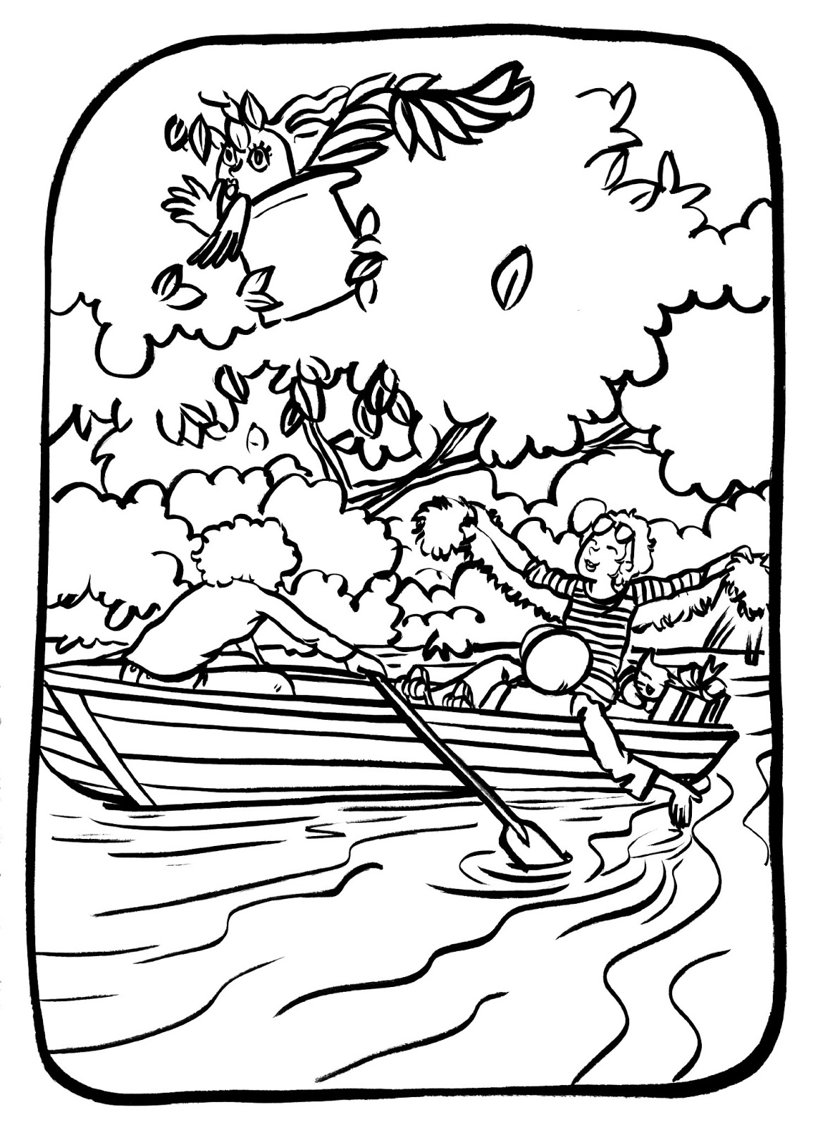 ぬりえページ: カヌー・手漕ぎボート (交通機関) #142328 - 無料の印刷可能なぬりえページ
