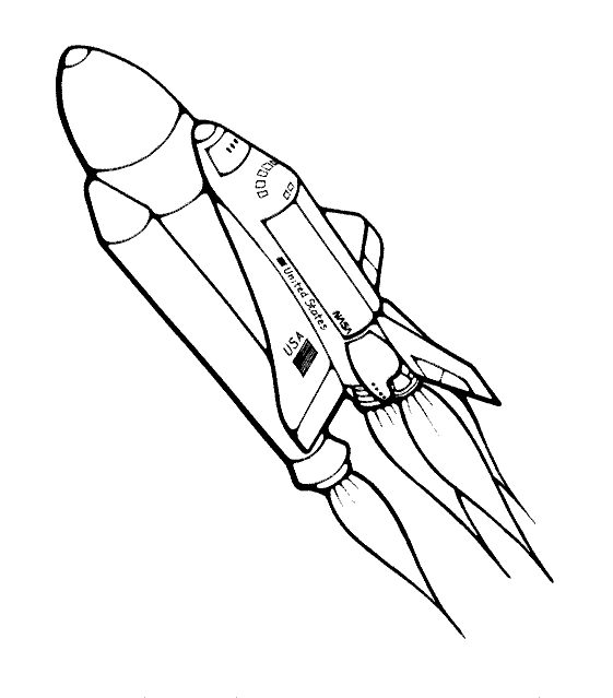 ぬりえページ: 宇宙船 (交通機関) #140312 - 無料の印刷可能なぬりえページ