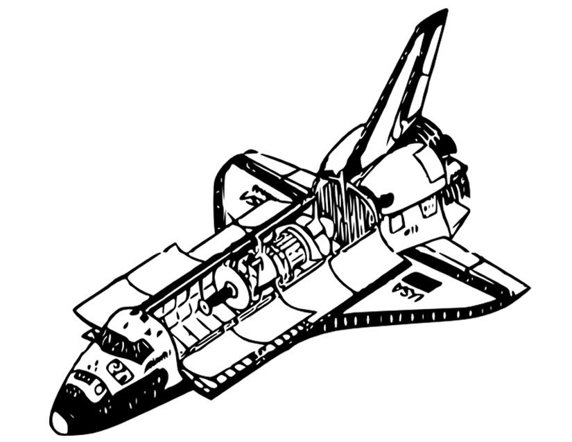 ぬりえページ: 宇宙船 (交通機関) #140323 - 無料の印刷可能なぬりえページ