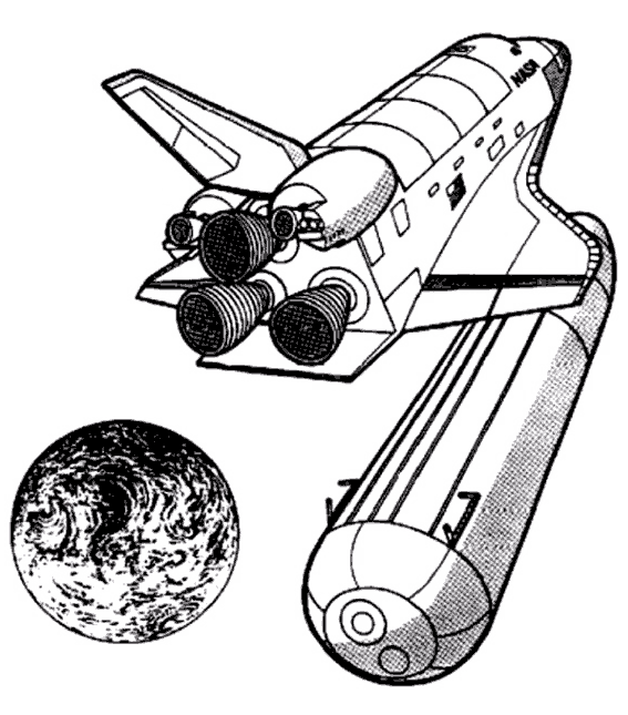ぬりえページ: 宇宙船 (交通機関) #140328 - 無料の印刷可能なぬりえページ