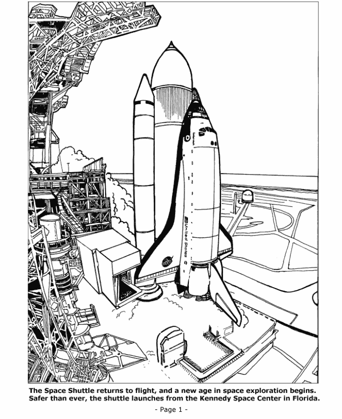 ぬりえページ: 宇宙船 (交通機関) #140449 - 無料の印刷可能なぬりえページ