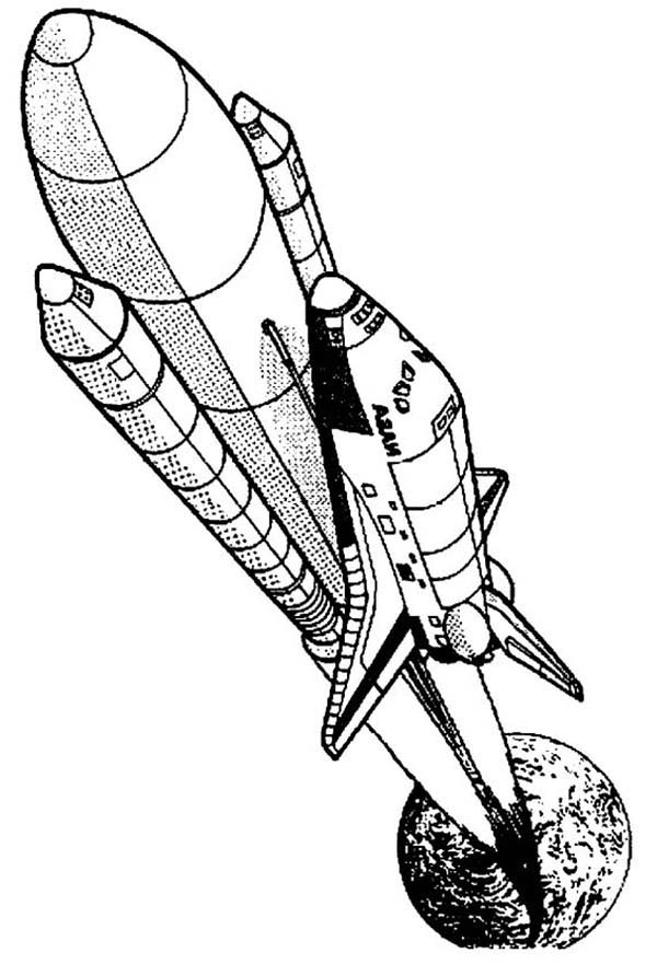 ぬりえページ: 宇宙船 (交通機関) #140567 - 無料の印刷可能なぬりえページ