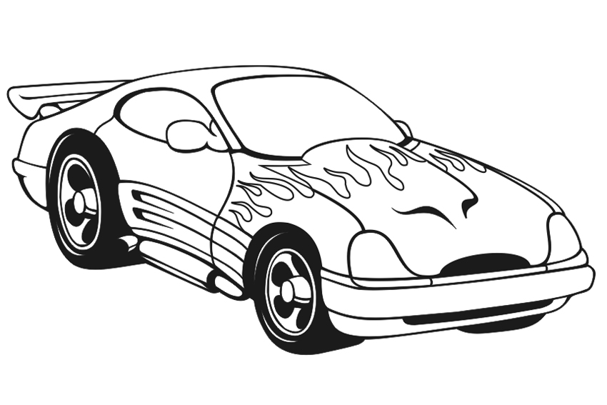 ぬりえページ: スポーツカー・チューニング (交通機関) #146937 - 無料の印刷可能なぬりえページ