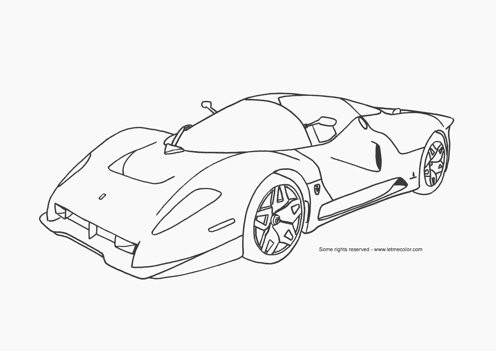 ぬりえページ: スポーツカー・チューニング (交通機関) #146952 - 無料の印刷可能なぬりえページ