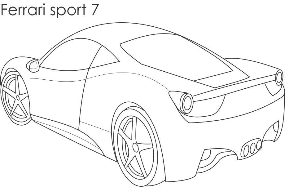 ぬりえページ: スポーツカー・チューニング (交通機関) #146993 - 無料の印刷可能なぬりえページ