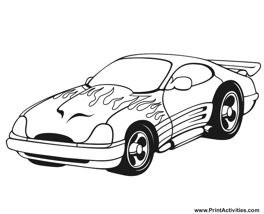 ぬりえページ: スポーツカー・チューニング (交通機関) #146999 - 無料の印刷可能なぬりえページ