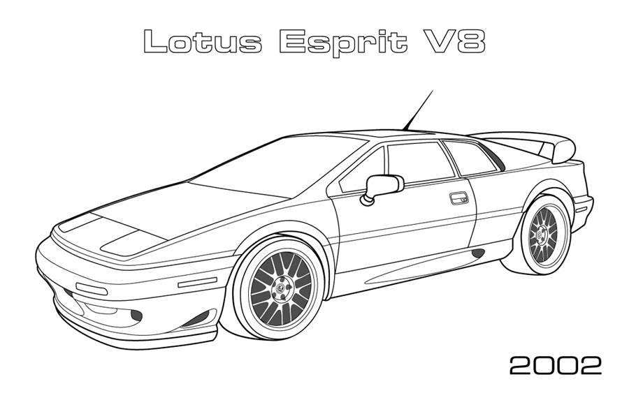 ぬりえページ: スポーツカー・チューニング (交通機関) #147052 - 無料の印刷可能なぬりえページ