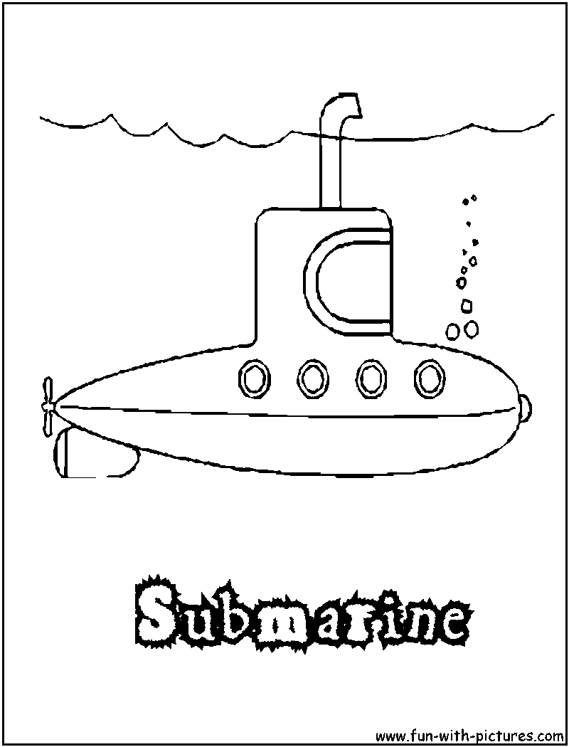 ぬりえページ: 潜水艦 (交通機関) #137689 - 無料の印刷可能なぬりえページ