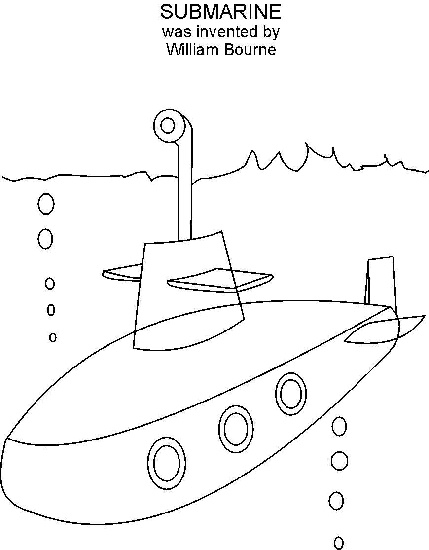 ぬりえページ: 潜水艦 (交通機関) #137691 - 無料の印刷可能なぬりえページ
