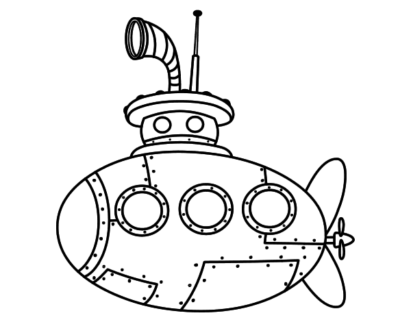 ぬりえページ: 潜水艦 (交通機関) #137714 - 無料の印刷可能なぬりえページ