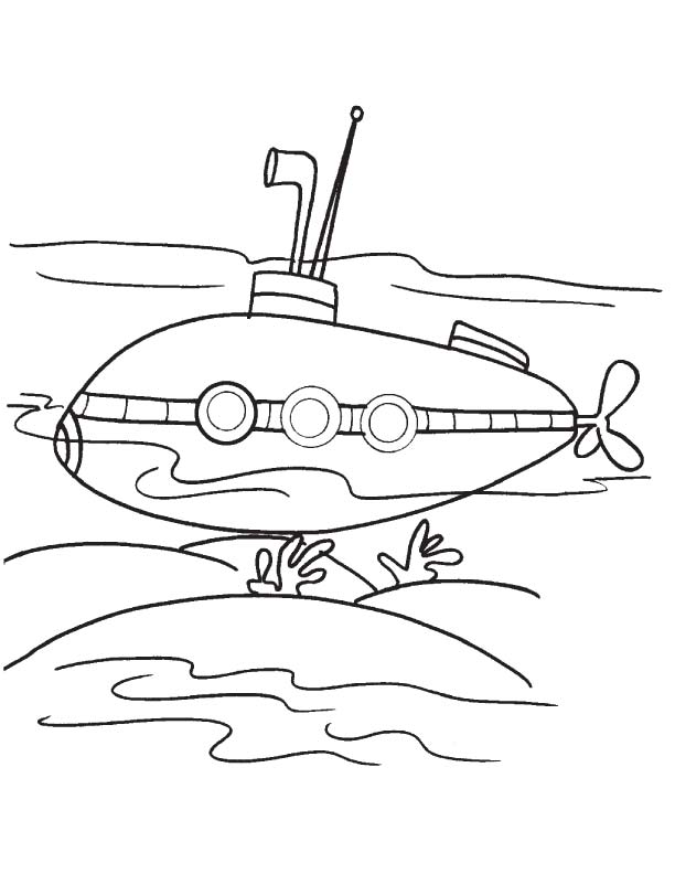 ぬりえページ: 潜水艦 (交通機関) #137715 - 無料の印刷可能なぬりえページ
